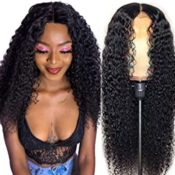 Deep Wave 4x4 closure wig Human Hair Deep Wave Lace Front wigs - Picture 1 of 6